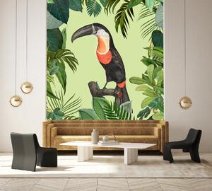 Fototapeta Papoušek na zeleném pozadí - Andrea Haase Materiál: Vliesová, Rozměry: 100 x 140 cm