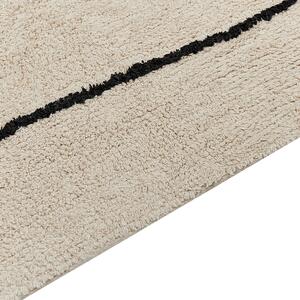 Bavlněný koberec 140 x 200 cm béžový BAYIR