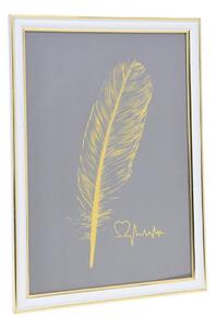 DekorStyle Nástěnný fotorámeček FEATHER 32x23 cm zlatý