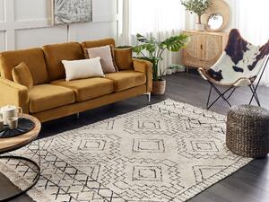 Bavlněný koberec 160 x 230 cm béžový/černý ZEYENE