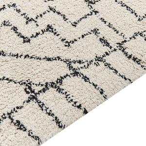 Bavlněný koberec 160 x 230 cm béžový/černý ZEYENE