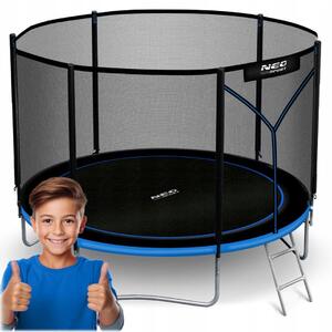 Trampolína Neo Sport pro děti 183 cm, síťka, žebříček, certifikát EN 71