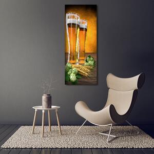 Vertikální Fotoobraz na skle Dvě sklenky piva osv-111537722