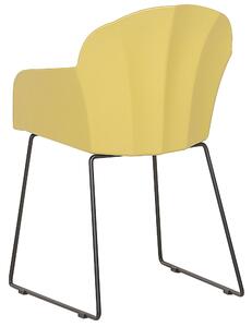 Sada 2 žlutých jídelních židlí SYLVA