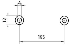 Nimco Držák na ručníky, 21 cm MAYA černá - MAC 29060-90