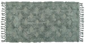 Bavlněný koberec 80 x 150 cm zelený KARS