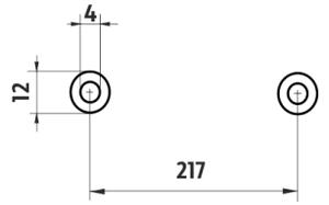 Nimco Držák na ručníky, 23 cm NIKAU černá - NKC 30060-90