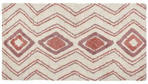 Bavlněný koberec 80 x 150 cm béžový/růžový KASTAMONU