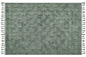 Bavlněný koberec 160 x 230 cm zelený KARS