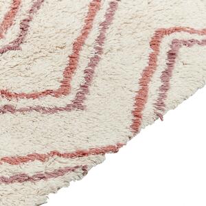 Bavlněný koberec 160 x 230 cm béžový/růžový KASTAMONU