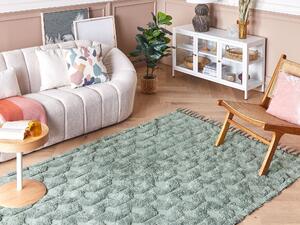 Bavlněný koberec 160 x 230 cm zelený KARS