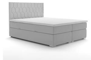 Kontinentální postel 140 cm Piranno (světle šedá) (s úložným prostorem). 1044295