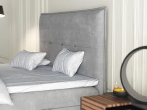 Kontinentální postel 140 cm Carla (světle šedá) (s úložným prostorem). 1044189