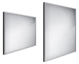 Nimco OBDELNÍKOVÁ - OSTRÉ ROHY Černé LED zrcadlo 800x700 (ZPC 13003-90)