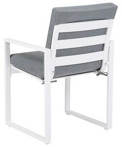Sada 4 šedých zahradních židlí PANCOLE