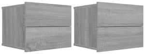 Noční stolky 2 ks šedé sonoma 40 x 30 x 30 cm kompozitní dřevo