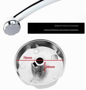Pop Up Řízení koupele Odpad vana Jeřáb Rotař Tlačítko Odpad vana Jeřáb Přetok kryt Tlačítko Odpad vana Příslušenství 75mm x 23mm, Průměr otvoru 10mm