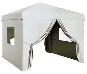 Zahradní altán Outsunny s pop-up skládací konstrukcí 3x3m se 4 bočními stěnami, 2 síťovými okny, nastavitelnou výškou, voděodolný s UV ochranou, s taš