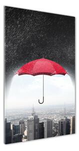 Vertikální Fotoobraz na skle Deštník nad městem osv-114252006
