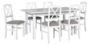 Drewmix Jídelní set 1+6, stůl Wenus 5 LS a bukové židle NILO 11