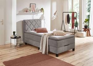 POSTEL BOXSPRING, 100/200 cm, šedá Carryhome - Postele s úložným prostorem
