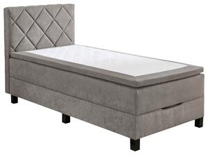 POSTEL BOXSPRING, 100/200 cm, šedá Carryhome - Postele s úložným prostorem