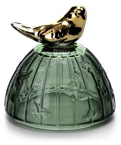 Skleněný organizér na šperky Glamour Style Zelený s ptákem LADYBIRD