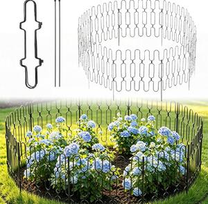 Skládací zahradní plot pro venkovní použití, výška 40 cm, 10 panelů