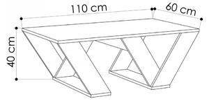 Hanah Home Konferenční stolek Pipra 110 cm bílý