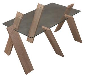Hanah Home Konferenční stolek Roman Maxi 92 cm hnědý