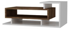 Hanah Home Konferenční stolek Spring 90 cm bílý/hnědý