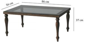 Hanah Home Konferenční stolek Tango 86 cm hnědý
