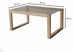 Hanah Home Konferenční stolek Via 85 cm hnědý