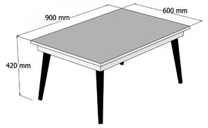 Hanah Home Konferenční stolek Urban 90 cm hnědý