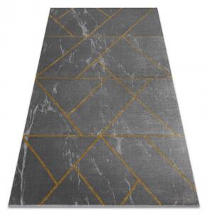 Dywany Łuszczów Kusový koberec Emerald geometric 1012 grey and gold - 140x190 cm