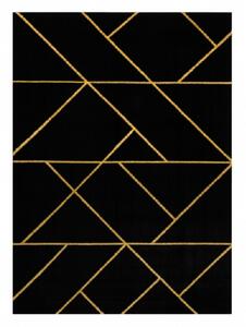 Dywany Łuszczów Kusový koberec Emerald geometric 1012 black and gold ROZMĚR: 80x150