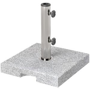 Outsunny Granitový stojan na slunečník 21 kg, čtvercový držák, závaží na slunečník, stojan pro slunečníky s průměrem tyče 32/38/48 mm, vhodný na balko