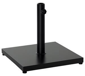 Outsunny Stojan na deštník, Držák deštníku, Základna pro deštník, pro Ø35 mm, Ø38 mm, Ø48 mm, Kov, Černá, 45 x 45 x 39 cm | Aosom