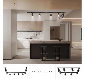 BRILAGI - Bodové svítidlo v lištovém systému HUSKY 8xGU10/10W/230V 300 cm černá