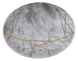 Dywany Łuszczów Kusový koberec Emerald 1022 grey and gold kruh ROZMĚR: 200x200 (průměr) kruh