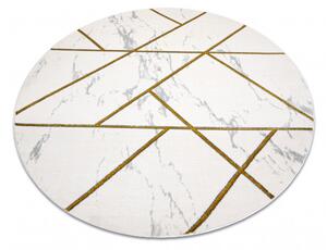 Dywany Łuszczów Kusový koberec Emerald geometric 1012 cream and gold kruh - 160x160 (průměr) kruh cm