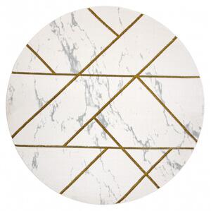 Dywany Łuszczów Kusový koberec Emerald geometric 1012 cream and gold kruh - 160x160 (průměr) kruh cm