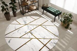 Dywany Łuszczów Kusový koberec Emerald geometric 1012 cream and gold kruh ROZMĚR: 120x120 (průměr) kruh