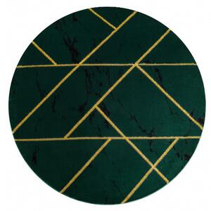 Dywany Łuszczów Kusový koberec Emerald geometric 1012 green and gold kruh - 160x160 (průměr) kruh cm