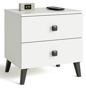 Ak furniture Noční stolek MOBI K-02 bílý/černý