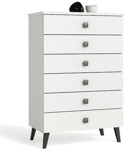 Ak furniture Komoda MOBI K-06 bílá/černá