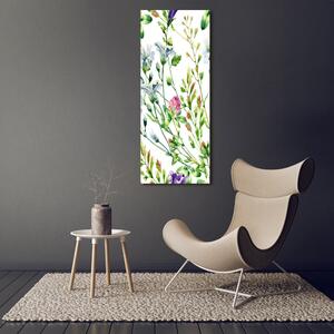 Vertikální Foto obraz sklo tvrzené Polní květiny osv-118519583