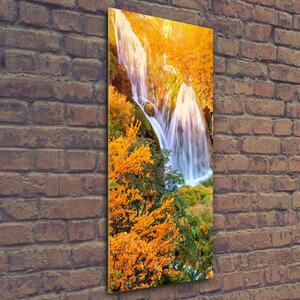 Vertikální Fotoobraz na skle Vodopád podzim osv-118861565
