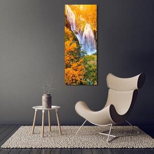 Vertikální Fotoobraz na skle Vodopád podzim osv-118861565