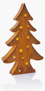 Kovový vánoční stromek s LED světelným řetězem (velikost: 60 cm)